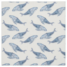 Humpbackwale in Aquarellen Stoff