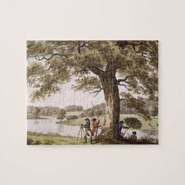 Humphrey Repton, der mit einem Theodolit Puzzle (Horizontal)