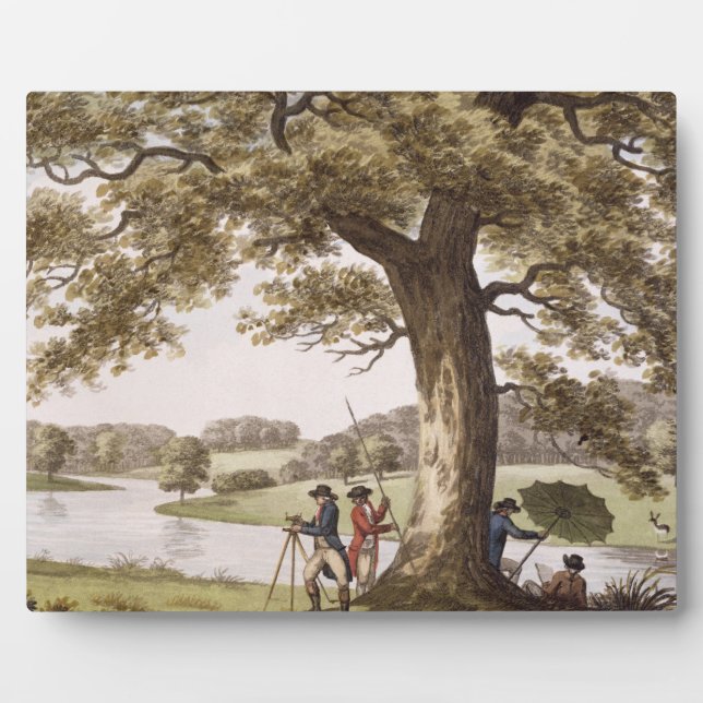 Humphrey Repton Vermessung mit einer Theodolite (C Fotoplatte (Vorderseite)