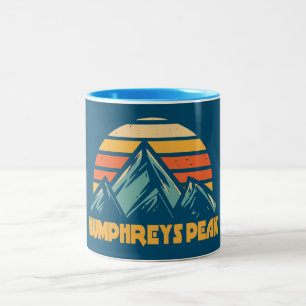 Humphreys Peak Arizona Retro Türkis Zweifarbige Tasse