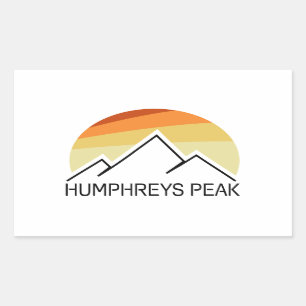 Humphreys Peak Retro Rechteckiger Aufkleber