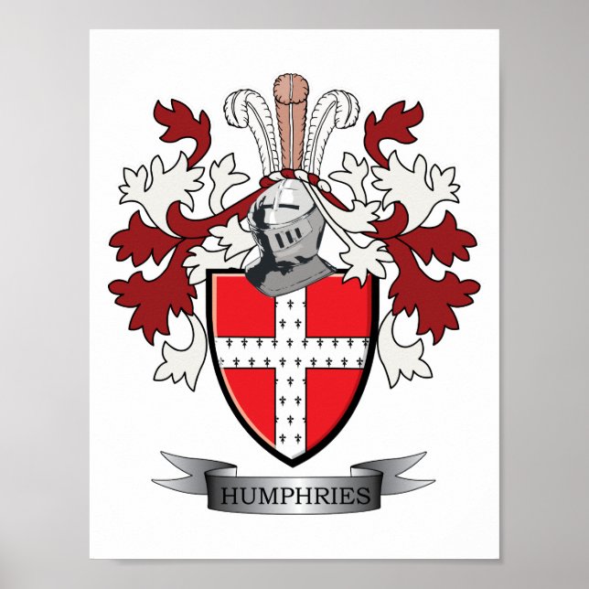 Humphries Familienwappen Coat of Arms Poster (Vorne)