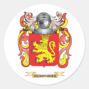 Humphries Wappen (Familienwappen) Runder Aufkleber
