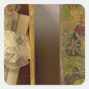 Humphries-Weltkarte Quadratischer Aufkleber