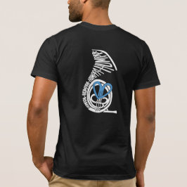 Humppa Liebe-Blau-Rückseite dunkler OM T - Shirt