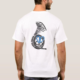 Humppa Liebe-Blau-Rückseiten-T - Shirt