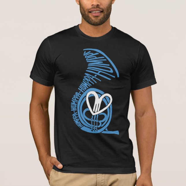 Humppa Liebe Blue2 dunkler OM T - Shirt (Vorderseite)