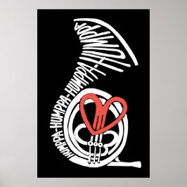 Humppa Liebe Red Dark Poster oder Print