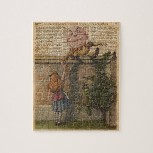 Humpty Dumpty & Alice Vintage-Buchillustration Puzzle