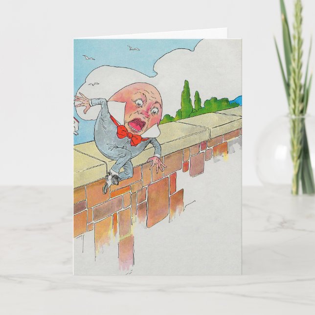 Humpty Dumpty auf Wall Mother Gänse Kinderzimmer R Karte (Vorderseite)
