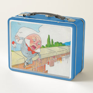 Humpty Dumpty auf Wall Mother Gänse Kinderzimmer R Metall Brotdose