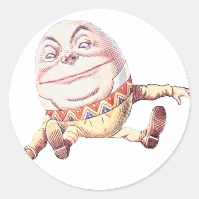 Humpty Dumpty Color Runder Aufkleber (Vorderseite)