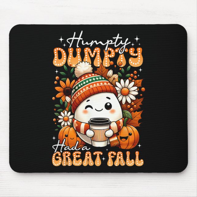 Humpty Dumpty hatte einen großen Fall Funny Egg Th Mousepad (Vorne)