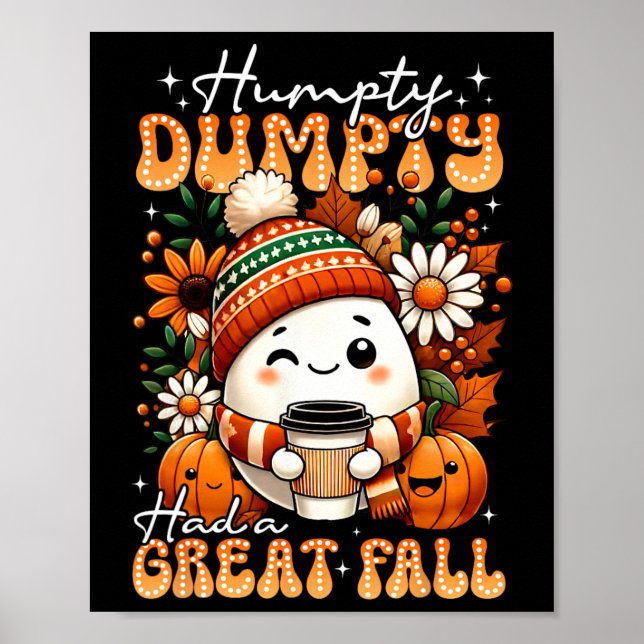 Humpty Dumpty hatte einen großen Fall Funny Egg Th Poster (Vorne)