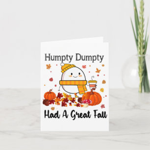 Humpty Dumpty hatte einen großen Fall Funny Herbst Karte