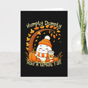 Humpty Dumpty Hatte Einen Großen Herbst Halloween Karte