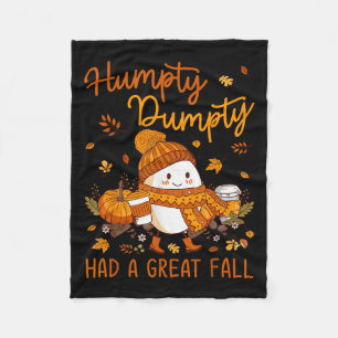 Humpty Dumpty hatte einen großen Herbst Thanksgivi Fleecedecke