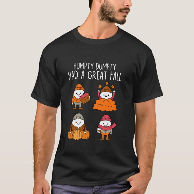 Humpty Dumpty hatte einen großen Herbstrückgang -  T-Shirt (Vorderseite)