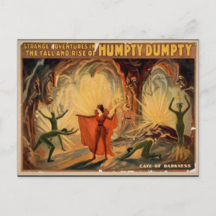 Humpty Dumpty, 'Höhle der Dunkelheit' Retro-Theate Postkarte