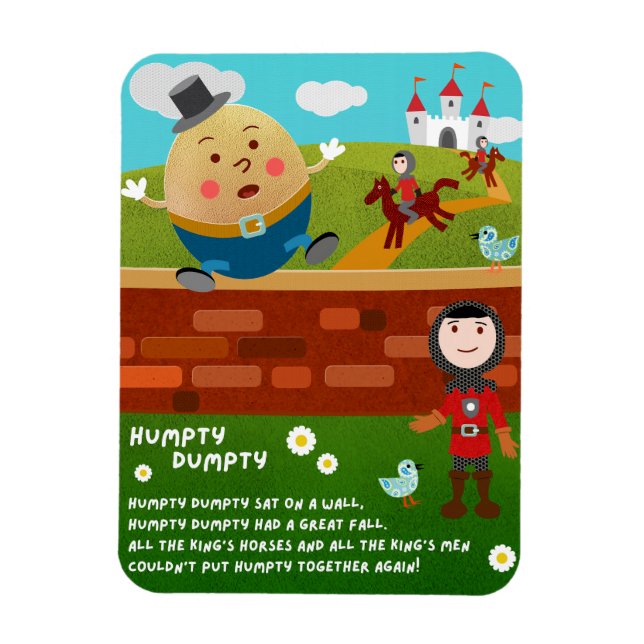 Humpty Dumpty Kinderreim-Magnet Magnet (Vertikal)