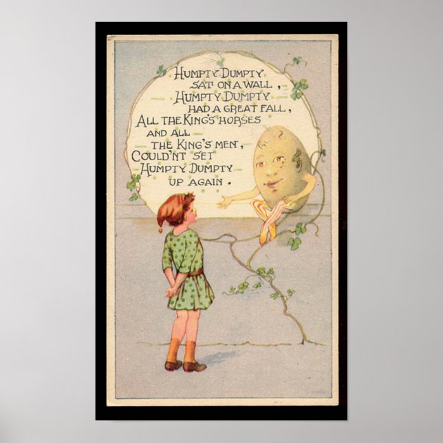 Humpty Dumpty Kinderzimmer Rhyme Poster (Vorne)