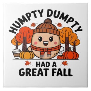 Humpty Dumpty, lustiger Erntedank Fliese