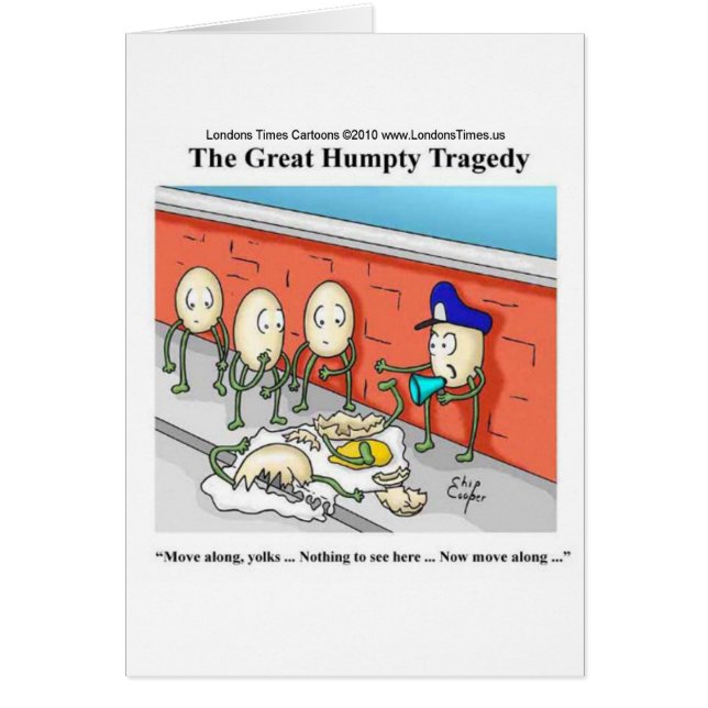 Humpty Dumpty Police Investigation Funny Gifts (Vorne)