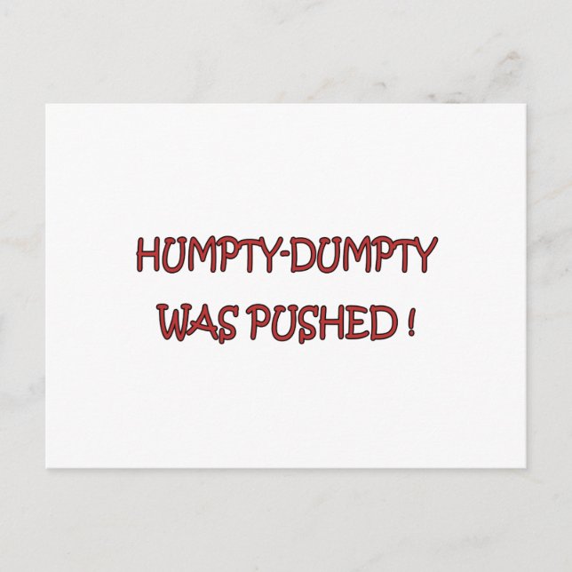 Humpty Dumpty Postkarte (Vorderseite)