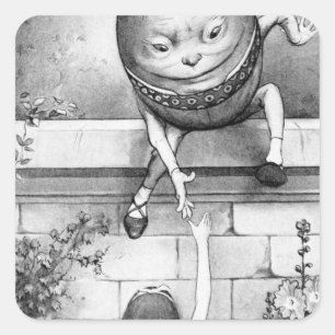 Humpty Dumpty Quadratischer Aufkleber