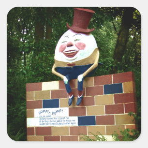 Humpty Dumpty Quadratischer Aufkleber