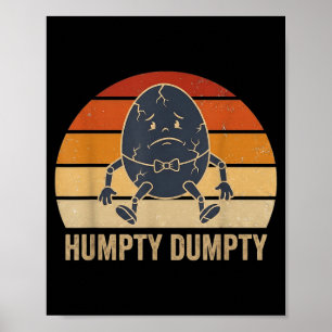 Humpty Dumpty Retro Sonnenuntergang Vintage Kinder Poster