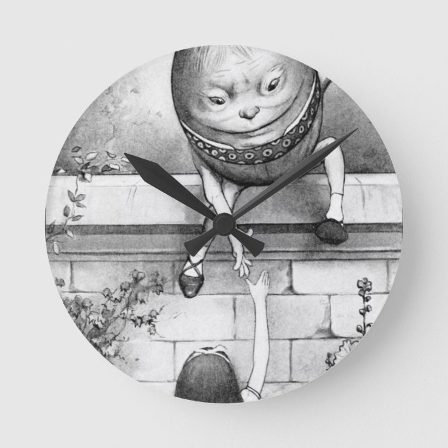 Humpty Dumpty Runde Wanduhr (Vorderseite)