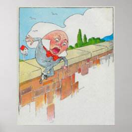Humpty Dumpty saß an einer Wand Poster
