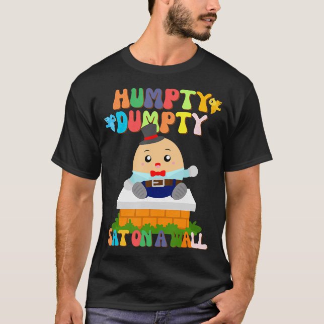 Humpty Dumpty saß auf einer Mauer für Kleinkinder T-Shirt (Vorderseite)
