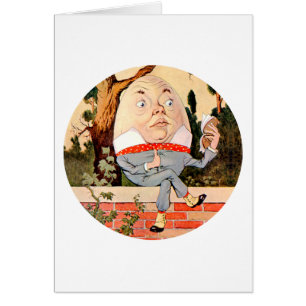 Humpty Dumpty Sat auf einer Mauer in Wonderland