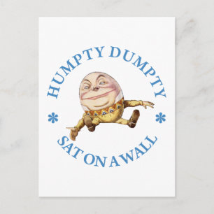 HUMPTY DUMPTY SAT AUF EINER WAND - KINDERZIMMER RH POSTKARTE