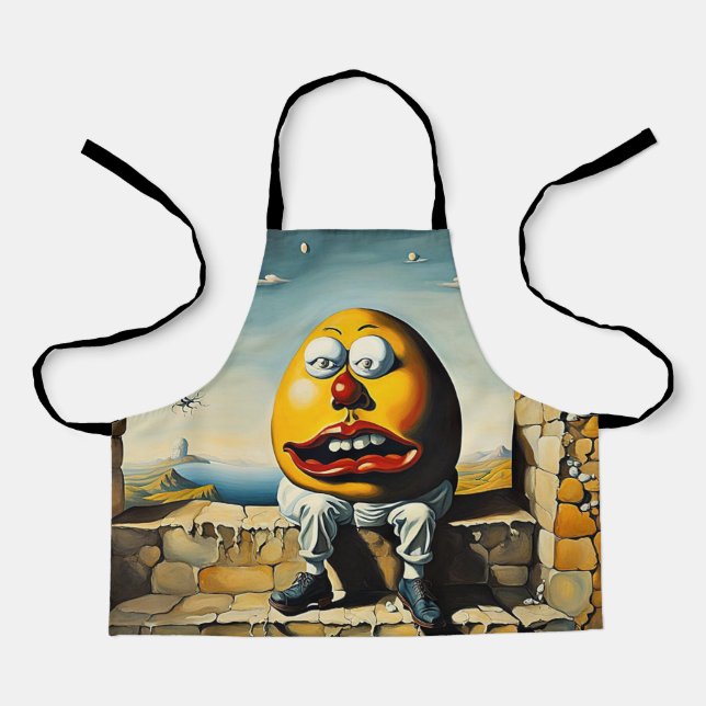 Humpty Dumpty sitzt an einer Wand Schürze (Vorderseite)