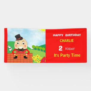 Humpty Dumpty Themed Kindergeburtstag Party Editab Banner