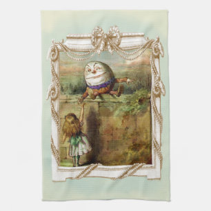 Humpty Dumpty und Alice Geschirrtuch