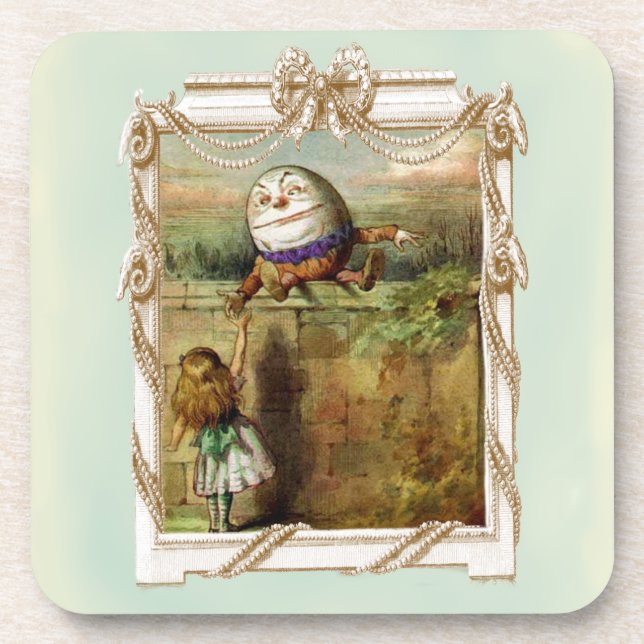 Humpty Dumpty und Alice Untersetzer (Vorderseite)