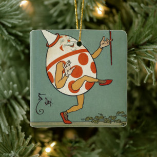 Humpty Dumpty, Vintage Mother Goose Kinderreim Keramikornament