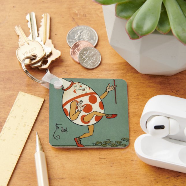 Humpty Dumpty, Vintages Gänse-Kinderzimmer Rhyme Schlüsselanhänger (Schreibtisch)