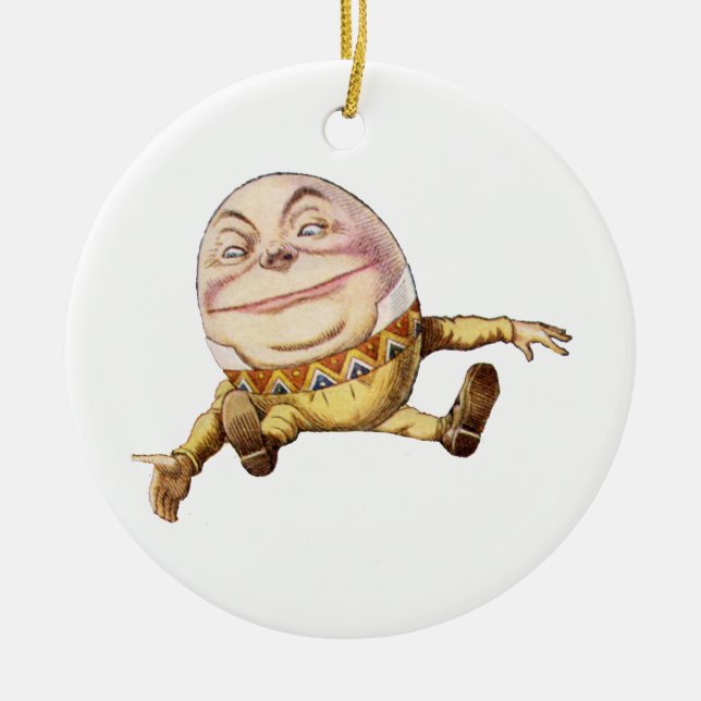 Humpty Dumpty von der Alicen im Wunderland Keramik Ornament (Vorne)