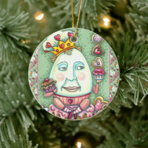 HUMPTY KING OF HEARTS AND CONFEKECTS, VALENTINE KERAMIK ORNAMENT