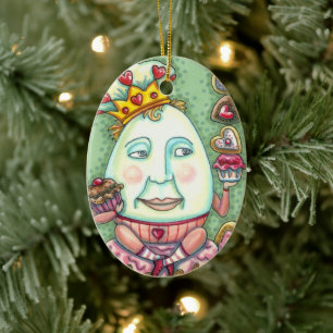 HUMPTY KING OF HEARTS AND CONFEKECTS, VALENTINE KERAMIK ORNAMENT