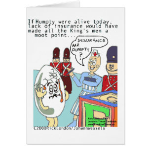 Humpty & Medical Insuarance Funny T-Shirts Karten