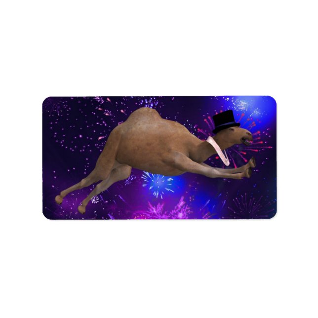 Humpy Jumpy Happy New Year 2022 Adressaufkleber (Vorne)