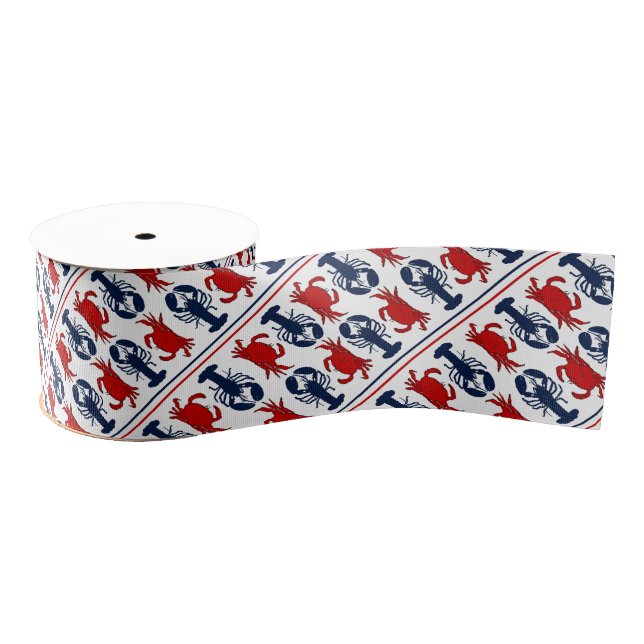 Humster Crabs Patriotic Summer Pattern Ripsband (Spule)