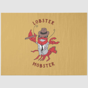 Humster Mobster 🦞 Funny Cartoon Gangster Seidenpapier