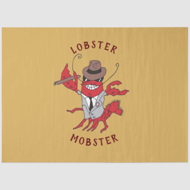 Humster Mobster 🦞 Funny Cartoon Gangster Seidenpapier (Vorderseite)